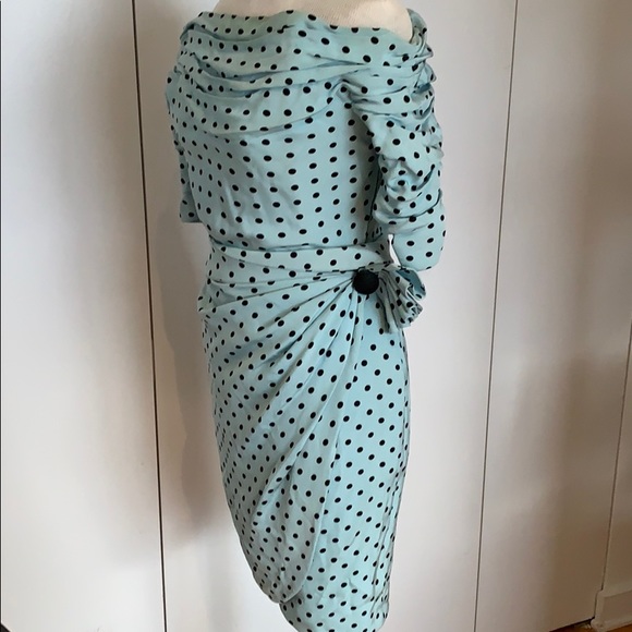 Vintage 1980s Off the Shoulder Dress - Picture 3 of 5